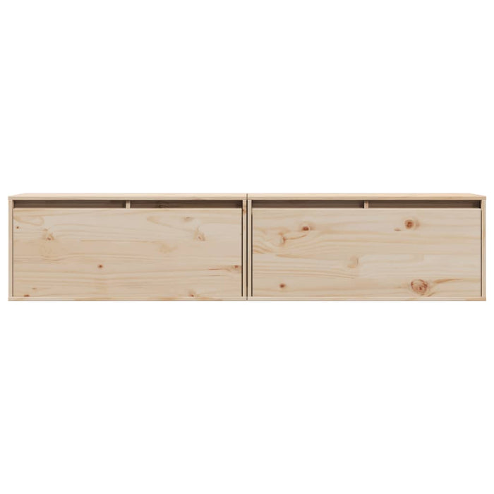 Pensili 2 pz 80x30x35 cm in Legno Massello di Pino 813456