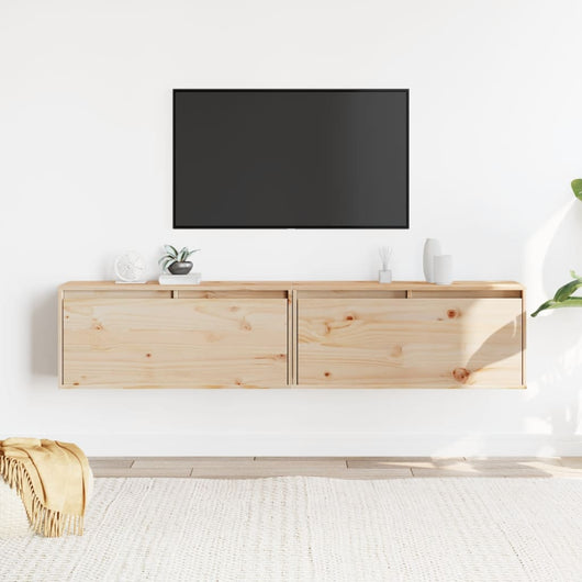 Pensili 2 pz 80x30x35 cm in Legno Massello di Pino 813456