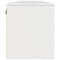 Pensili 2 pz Bianchi 80x30x35 cm in Legno Massello di Pino 813458