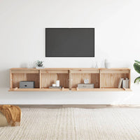 Pensili 2 pz 100x30x35 cm in Legno Massello di Pino 813466