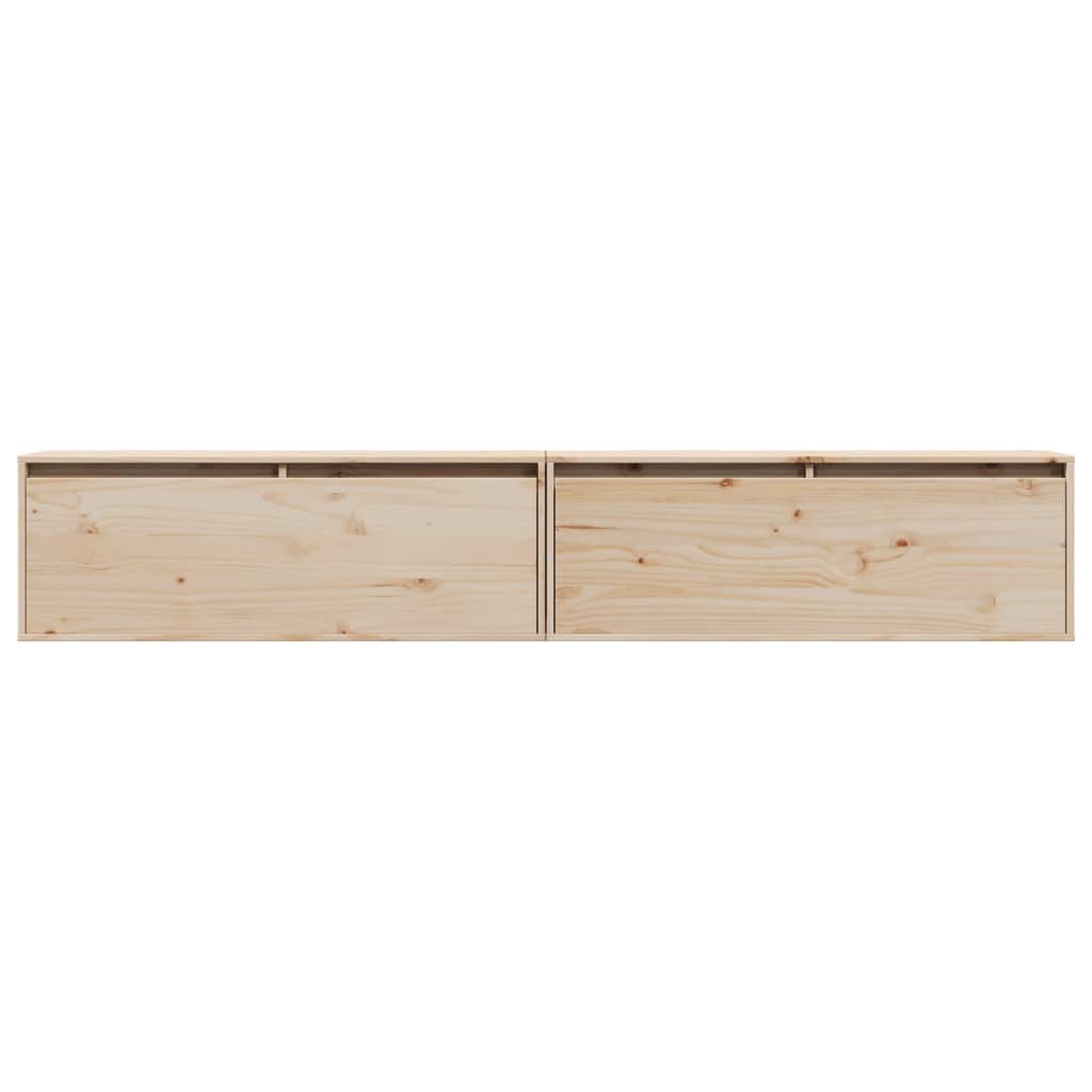 Pensili 2 pz 100x30x35 cm in Legno Massello di Pino cod mxl 52271