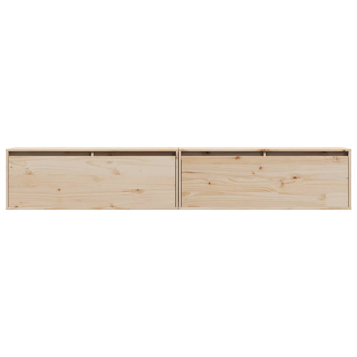 Pensili 2 pz 100x30x35 cm in Legno Massello di Pino 813466