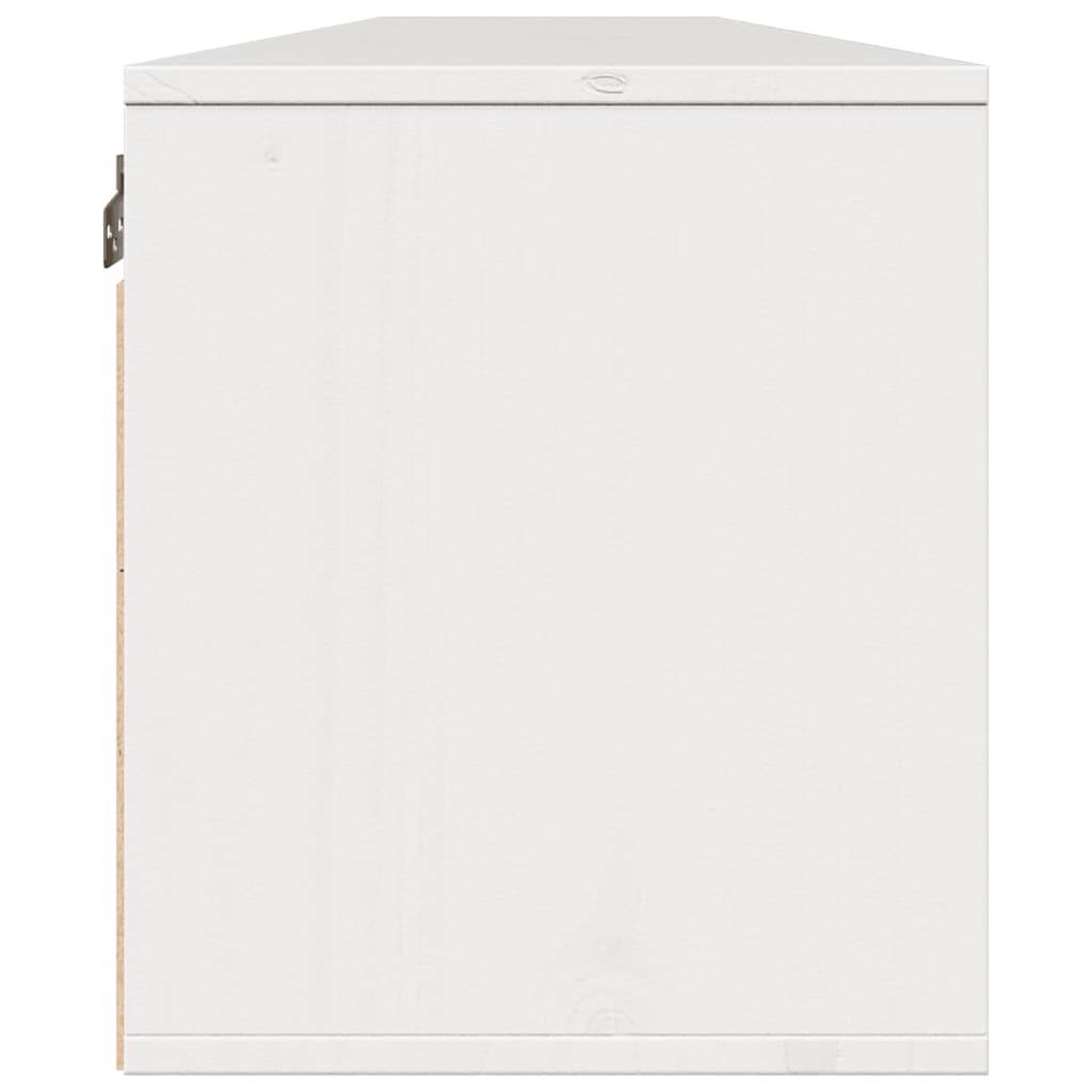 Pensili 2 pz Bianchi 100x30x35 cm in Legno Massello di Pino cod mxl 33355