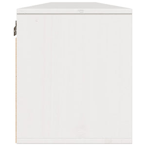 Pensili 2 pz Bianchi 100x30x35 cm in Legno Massello di Pino cod mxl 33355