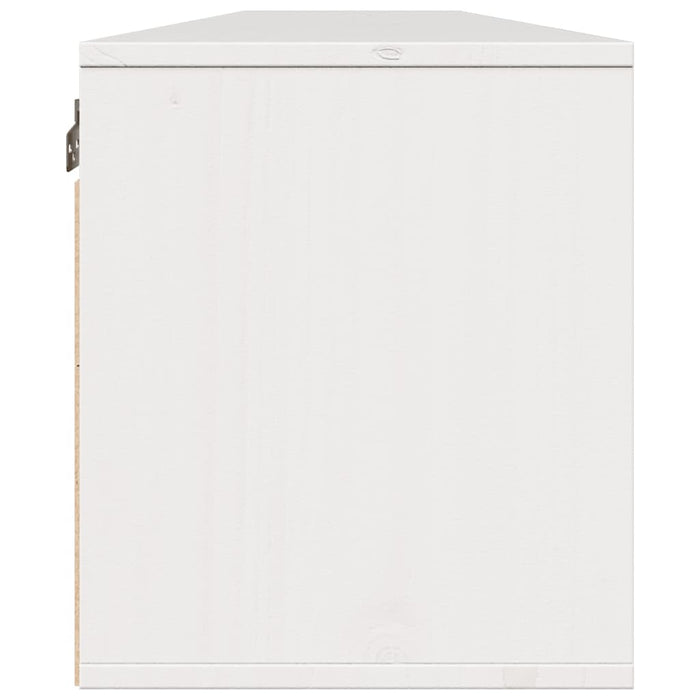 Pensili 2 pz Bianchi 100x30x35 cm in Legno Massello di Pino cod mxl 33355