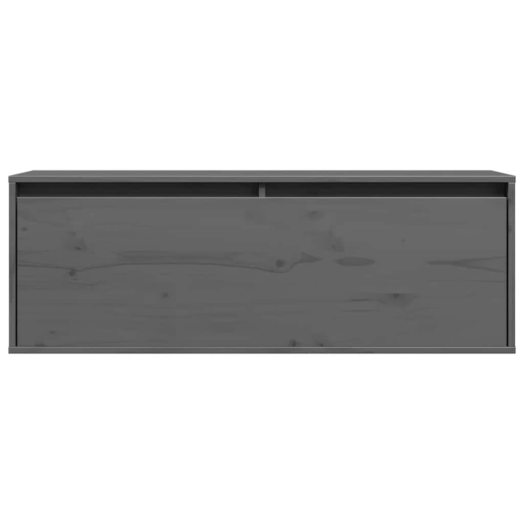 Pensile Grigio 100x30x35 cm in Legno Massello di Pino cod mxl 33055