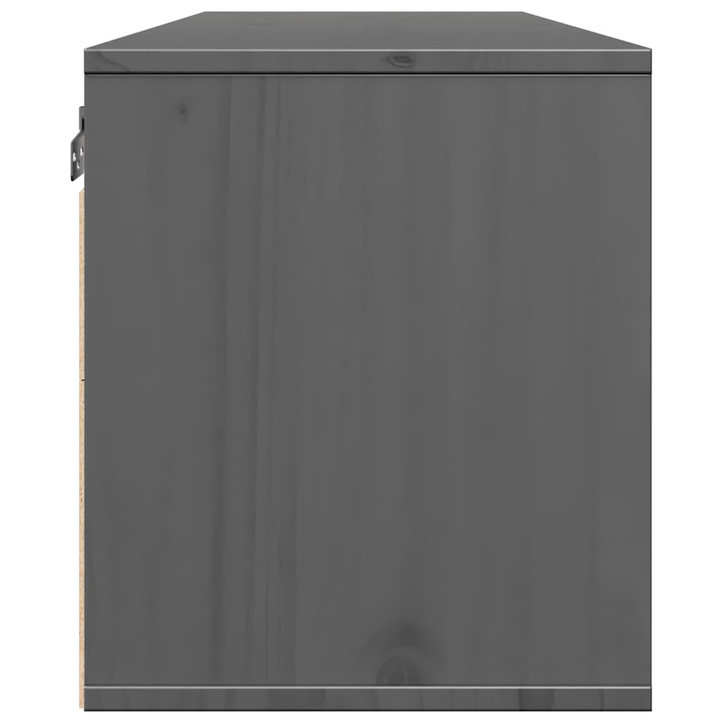 Pensile Grigio 100x30x35 cm in Legno Massello di Pino cod mxl 33055