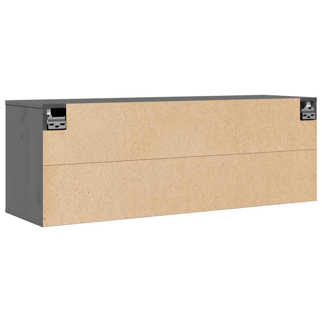 Pensile Grigio 100x30x35 cm in Legno Massello di Pino cod mxl 33055