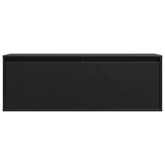 Pensile Nero 100x30x35 cm in Legno Massello di Pino cod mxl 32964