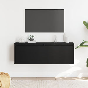 Pensile Nero 100x30x35 cm in Legno Massello di Pino cod mxl 32964