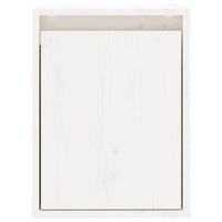 Pensili 2 pz Bianchi 30x30x40 cm in Legno Massello di Pino 813478