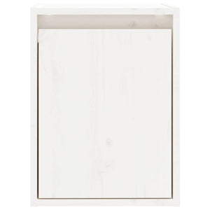 Pensili 2 pz Bianchi 30x30x40 cm in Legno Massello di Pino 813478