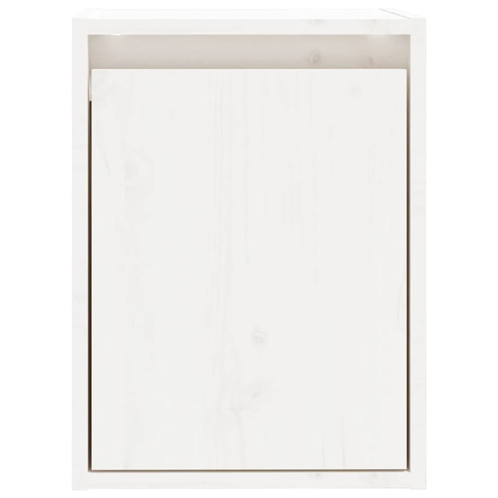 Pensili 2 pz Bianchi 30x30x40 cm in Legno Massello di Pino 813478
