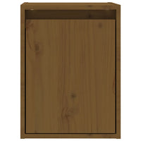 Pensili 2 pz Marrone ambra 30x30x40cm in Legno Massello di Pino 813482