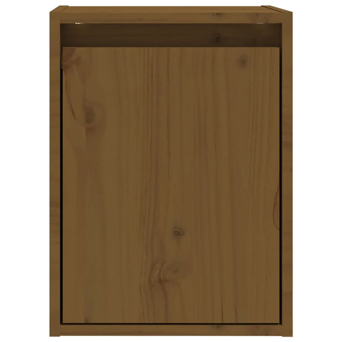 Pensili 2 pz Marrone ambra 30x30x40cm in Legno Massello di Pino 813482