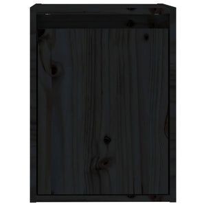 Pensili 2 pz Neri 30x30x40 cm in Legno Massello di Pino cod mxl 32957