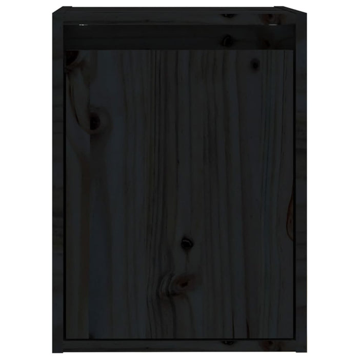 Pensili 2 pz Neri 30x30x40 cm in Legno Massello di Pino cod mxl 32957