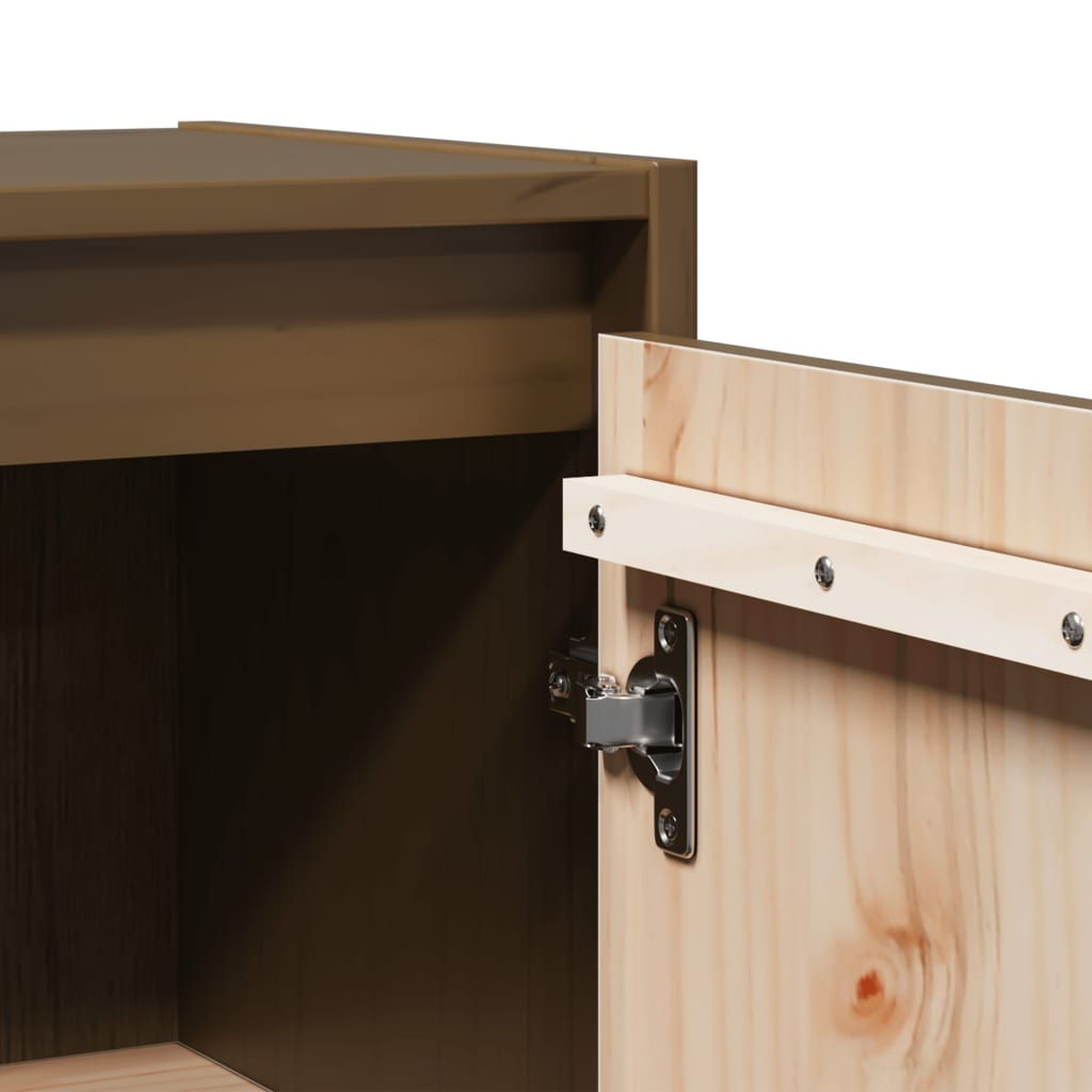 Pensile Marrone ambra 30x30x60 cm in Legno Massello di Pino 813491