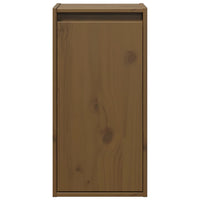 Pensili 2 pz Marrone ambra 80x30x35cm in Legno Massello di Pino 813492