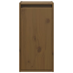 Pensili 2 pz Marrone ambra 80x30x35cm in Legno Massello di Pino 813492