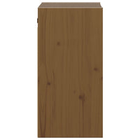 Pensili 2 pz Marrone ambra 80x30x35cm in Legno Massello di Pino 813492