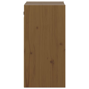 Pensili 2 pz Marrone ambra 80x30x35cm in Legno Massello di Pino 813492