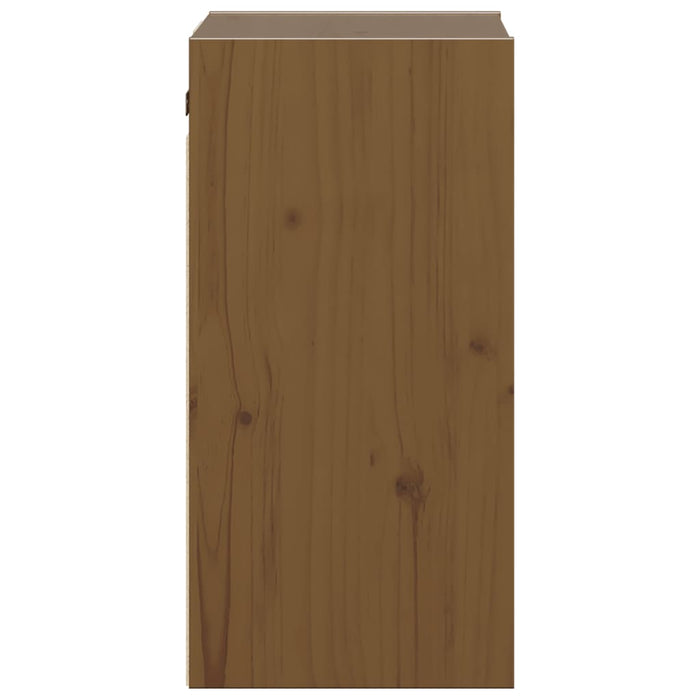 Pensili 2 pz Marrone ambra 80x30x35cm in Legno Massello di Pino 813492