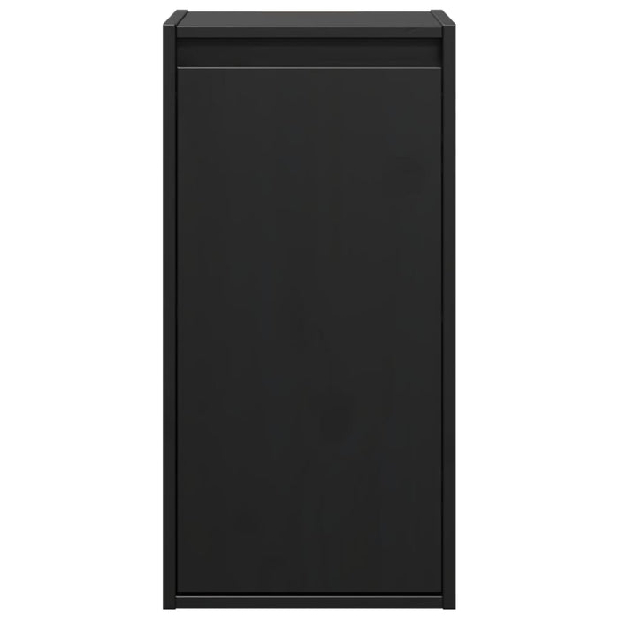 Pensili 2 pz Neri 30x30x60 cm in Legno Massello di Pino 813494