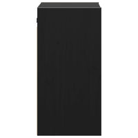 Pensili 2 pz Neri 30x30x60 cm in Legno Massello di Pino 813494