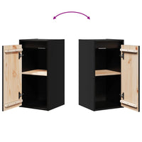 Pensili 2 pz Neri 30x30x60 cm in Legno Massello di Pino 813494