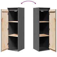 Pensili Grigi 2 pz 30x30x100 cm in Legno Massello di Pino 813510