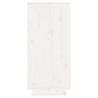 Credenza Bianca 60x34x75 cm in Legno Massello di Pino 813521