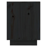 Scarpiera Nera 110x34x45 cm in Legno Massello di Pino 813544