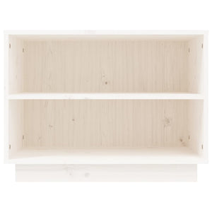 Scarpiera Bianca 60x34x45 cm in Legno Massello di Pino 813546