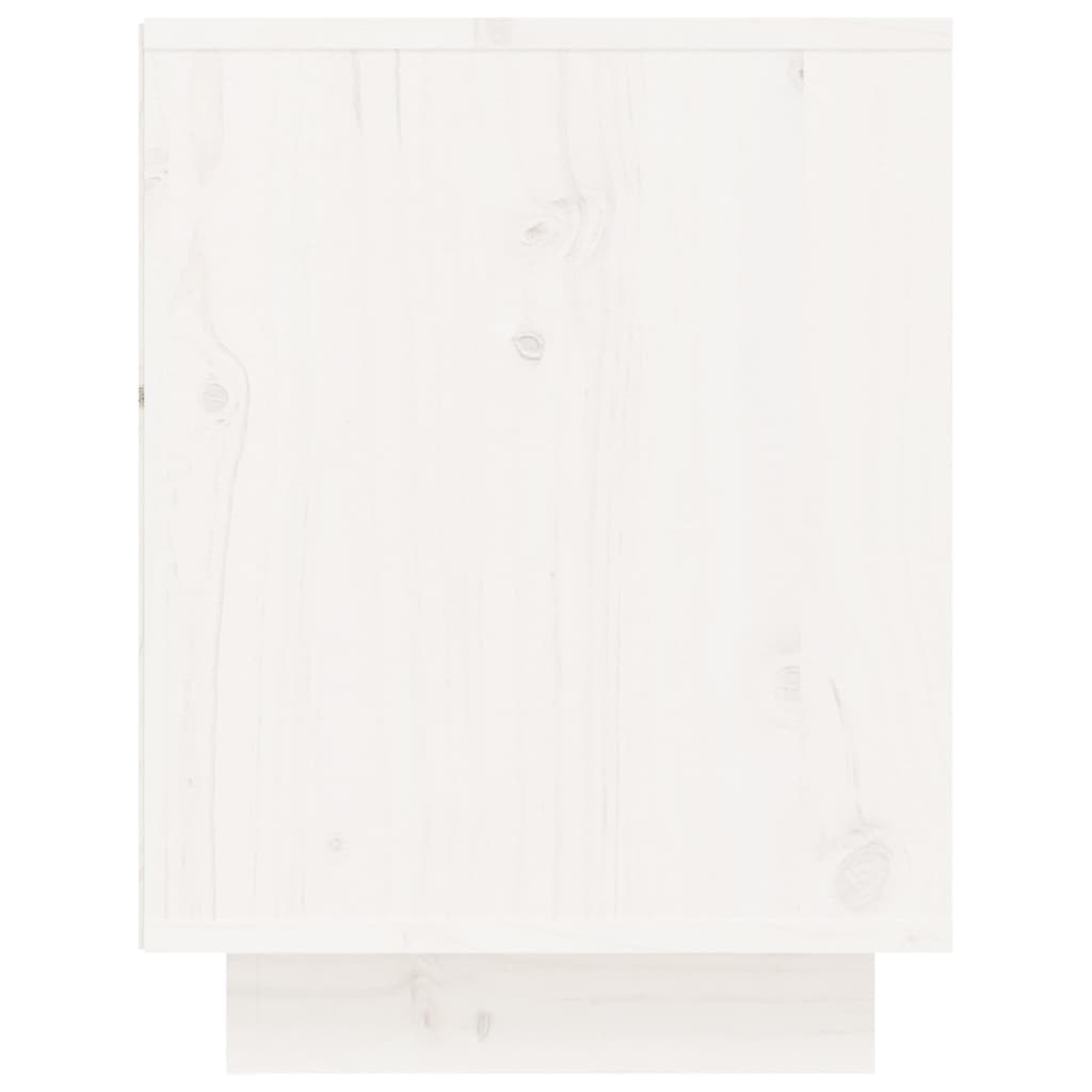 Scarpiera Bianca 60x34x45 cm in Legno Massello di Pino 813546