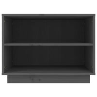 Scarpiera Grigia 60x34x45 cm in Legno Massello di Pino