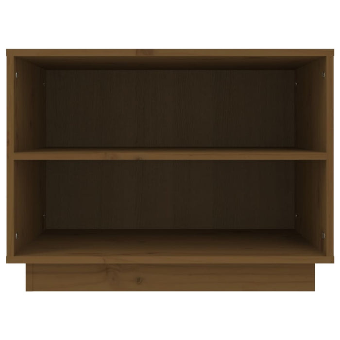 Scarpiera Marrone Ambra 60x34x45 cm in Legno Massello di Pino 813548