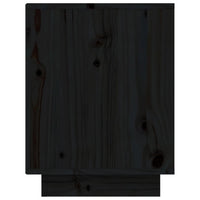 Scarpiera Nera 60x34x45 cm in Legno Massello di Pino cod mxl 41840