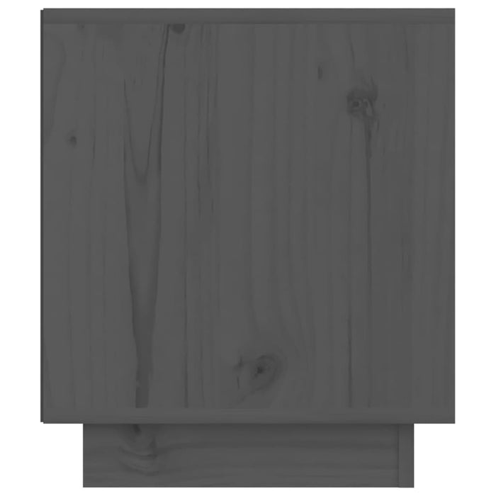 Comodini 2 pz Grigi 40x34x40 cm in Legno Massello di Pino