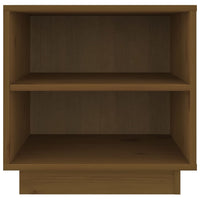 Comodino Marrone Ambrato 40x34x40 cm in Legno Massello di Pino 813331