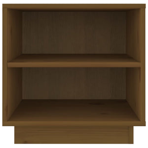 Comodino Marrone Ambrato 40x34x40 cm in Legno Massello di Pino 813331