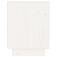 Comodino-Tavolino da notte Bianco 40x30x40 cm in Legno Massello di Pino