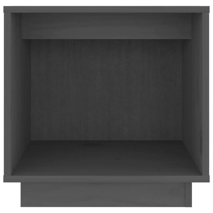 Comodini 2 pz Grigi 40x30x40 cm in Legno Massello di Pino 813340