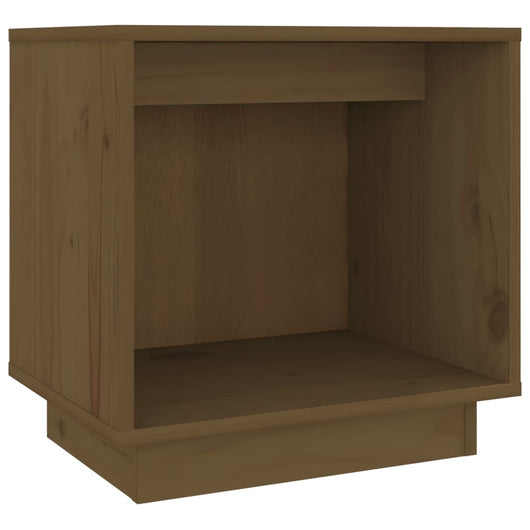 Comodino Marrone Ambra 40x30x40 cm in Legno Massello di Pino 813341