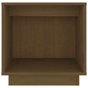 Comodino Marrone Ambra 40x30x40 cm in Legno Massello di Pino 813341