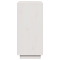 Credenza Bianca 60x34x75 cm in Legno Massello di Pino 813346