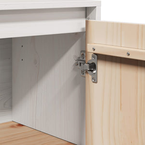 Credenza Bianca 60x34x75 cm in Legno Massello di Pino cod mxl 7643