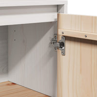 Credenza Bianca 60x34x75 cm in Legno Massello di Pino 813346