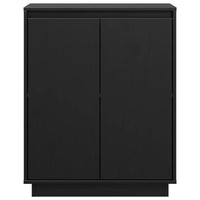 Credenza Nera 60x34x75 cm in Legno Massello di Pino cod mxl 5845