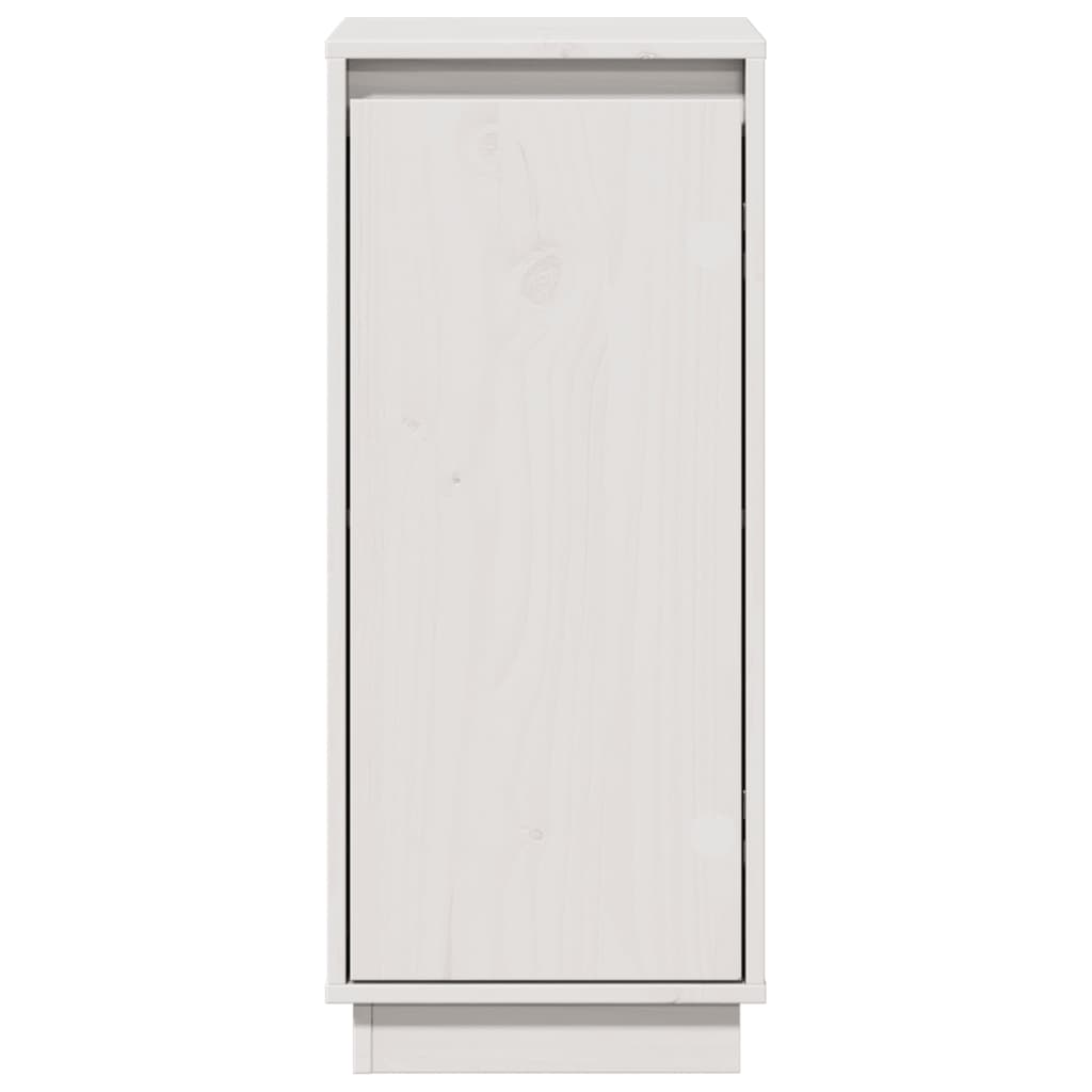 Credenza-Buffet-Armadio da cucina Bianca 31,5x34x75 cm in Legno Massello di Pino